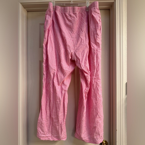 Old Navy Poplin Pajama pant size XL pink/white stripe - Picture 4 of 5